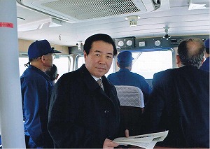 平成25年2月13日　県巡視船「ぶぜん」に乗船、県管轄の豊前海を視察